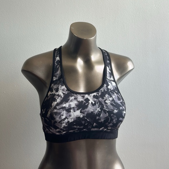 Grey Patterned Sports Bra Move Basic Medium - Picture 1 of 4